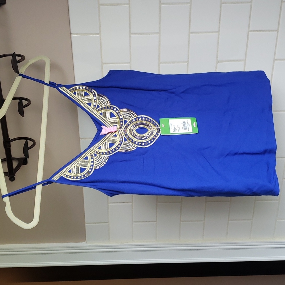Lilly Pulitzer Lela Top in True Blue XS NWT